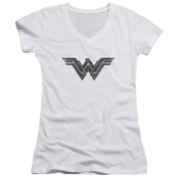 Batman v Superman Folded And Distressed - Juniors V-Neck T-Shirt Juniors V-Neck T-Shirt Batman   