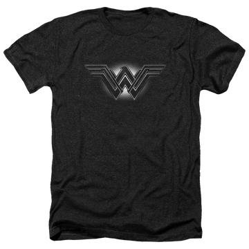 Charcoal men's heather t-shirt with Batman v Superman Glow Emblem graphic