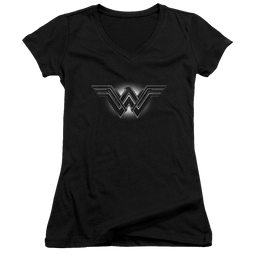 Batman v Superman Glow Emblem - Juniors V-Neck T-Shirt Juniors V-Neck T-Shirt Batman   