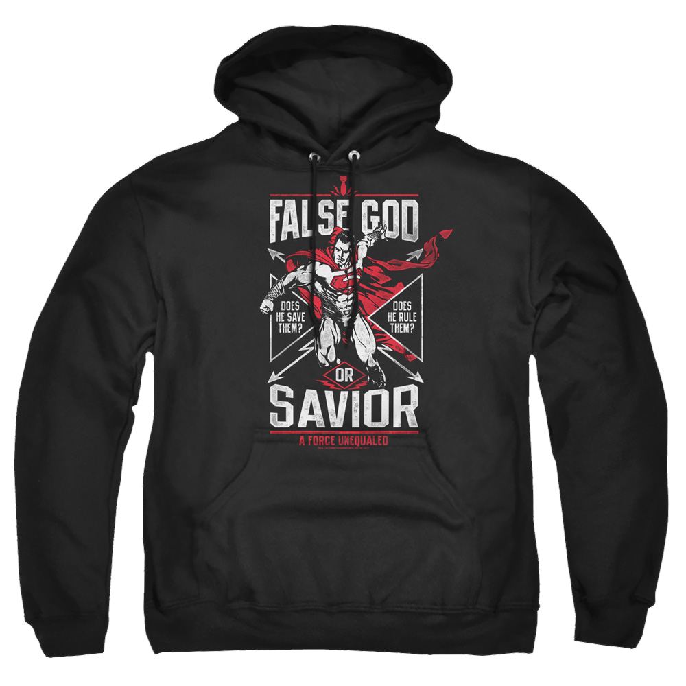 Batman v Superman False God Or Savior - Pullover Hoodie Pullover Hoodie Batman   