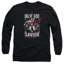 Batman v Superman False God Or Savior - Men's Long Sleeve T-Shirt Men's Long Sleeve T-Shirt Batman   