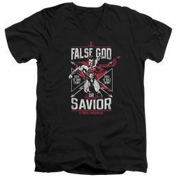 Batman v Superman False God Or Savior - Men's V-Neck T-Shirt Men's V-Neck T-Shirt Batman   