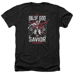 Batman v Superman False God Or Savior - Men's Heather T-Shirt Men's Heather T-Shirt Batman   