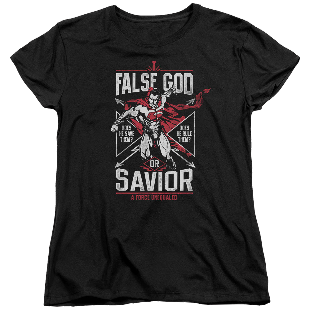 Batman v Superman False God Or Savior - Women's T-Shirt Women's T-Shirt Batman   