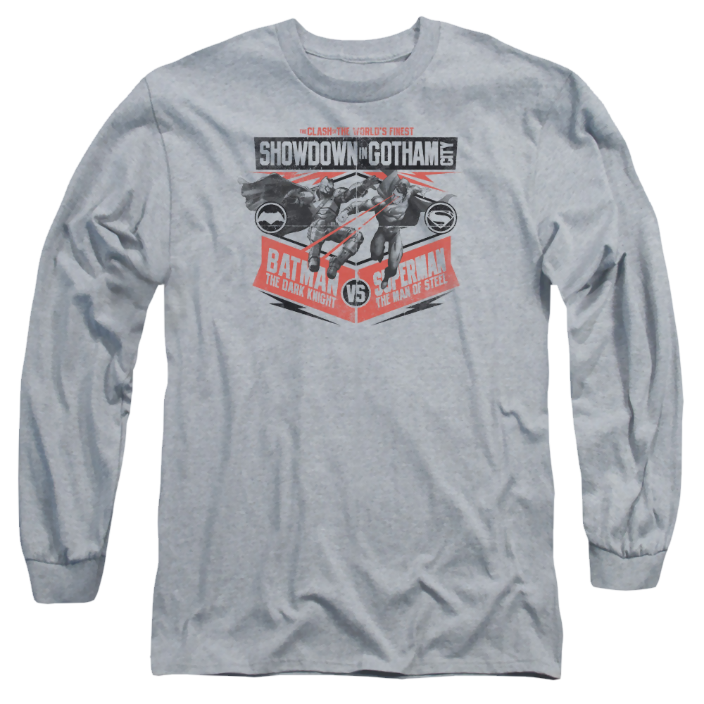 Batman v Superman Showdown In Gotham - Men's Long Sleeve T-Shirt Men's Long Sleeve T-Shirt Batman   
