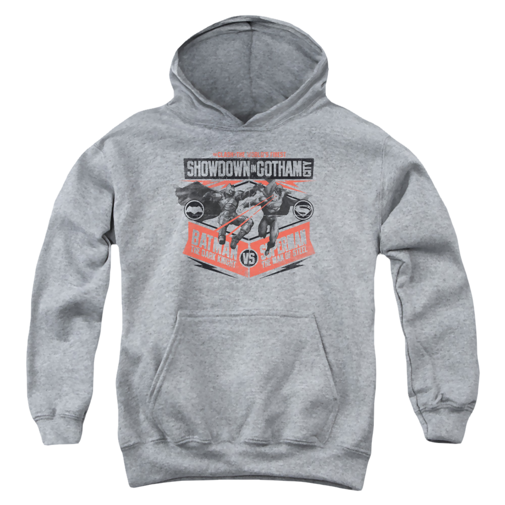 Batman v Superman Showdown In Gotham - Youth Hoodie Youth Hoodie (Ages 8-12) Batman   