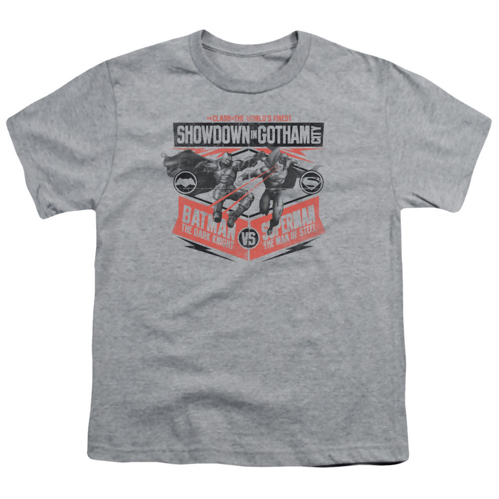 Batman v Superman Showdown In Gotham - Youth T-Shirt Youth T-Shirt (Ages 8-12) Batman   