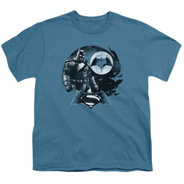 Batman v Superman Waiting And Protecting - Youth T-Shirt Youth T-Shirt (Ages 8-12) Batman   