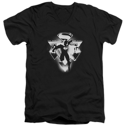 Batman v Superman Triple Diamond - Men's V-Neck T-Shirt Men's V-Neck T-Shirt Batman   