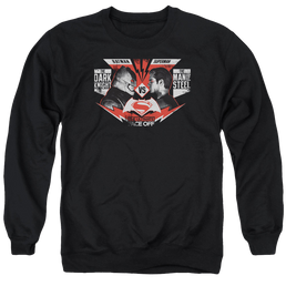 Batman v Superman Ultimate Face Off - Men's Crewneck Sweatshirt Men's Crewneck Sweatshirt Batman   