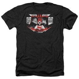 Batman v Superman Ultimate Face Off - Men's Heather T-Shirt Men's Heather T-Shirt Batman   