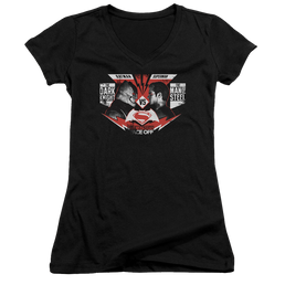 Batman v Superman Ultimate Face Off - Juniors V-Neck T-Shirt Juniors V-Neck T-Shirt Batman   