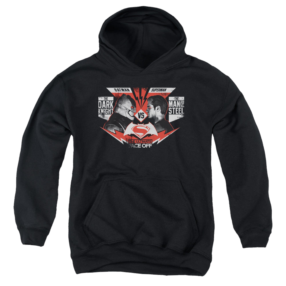 Batman v Superman Ultimate Face Off - Youth Hoodie Youth Hoodie (Ages 8-12) Batman   