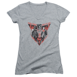 Batman v Superman Batlle For Gotham - Juniors V-Neck T-Shirt Juniors V-Neck T-Shirt Batman   