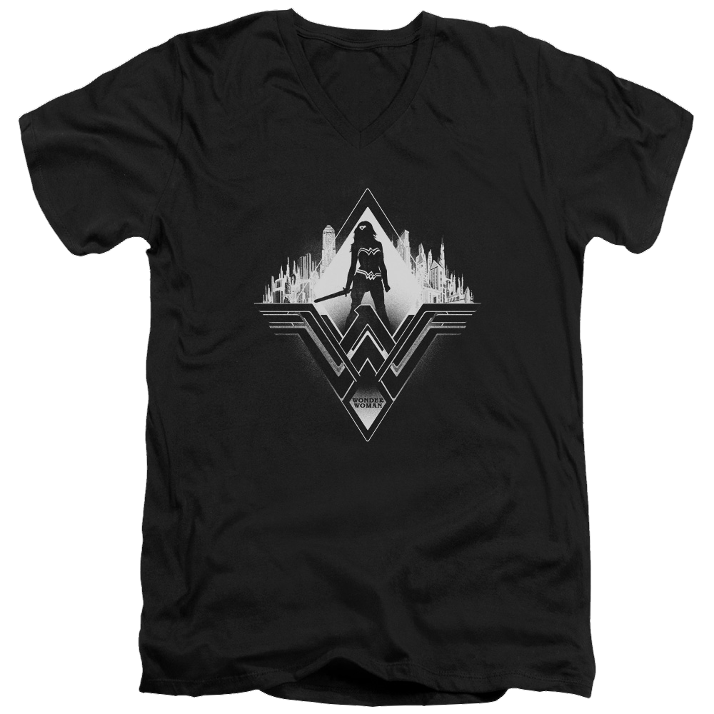 Batman v Superman City Warrior - Men's V-Neck T-Shirt Men's V-Neck T-Shirt Batman   
