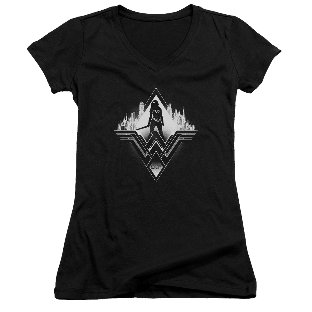 Batman v Superman City Warrior - Juniors V-Neck T-Shirt Juniors V-Neck T-Shirt Batman   