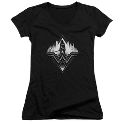 Batman v Superman City Warrior - Juniors V-Neck T-Shirt Juniors V-Neck T-Shirt Batman   