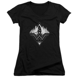 Batman v Superman City Warrior - Juniors V-Neck T-Shirt Juniors V-Neck T-Shirt Batman   