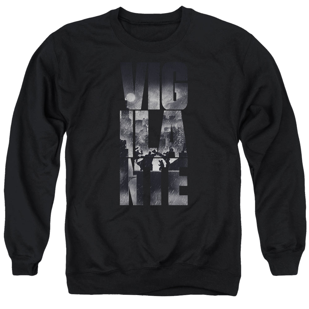 Batman v Superman Rainy Viglante - Men's Crewneck Sweatshirt Men's Crewneck Sweatshirt Batman   