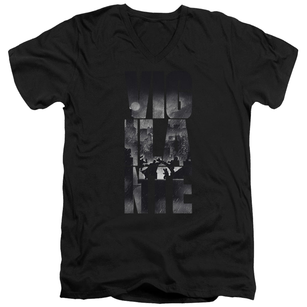 Batman v Superman Rainy Viglante - Men's V-Neck T-Shirt Men's V-Neck T-Shirt Batman   