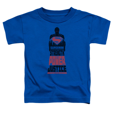 Royal kid's t-shirt for ages 4 to 7 with Batman v Superman Super Justice graphic