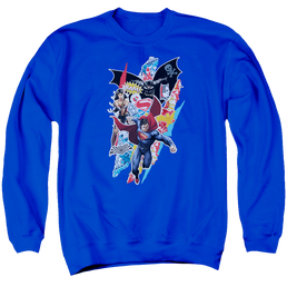 Batman v Superman Batman V Superman Ripped Trio - Men's Crewneck Sweatshirt Men's Crewneck Sweatshirt Batman   