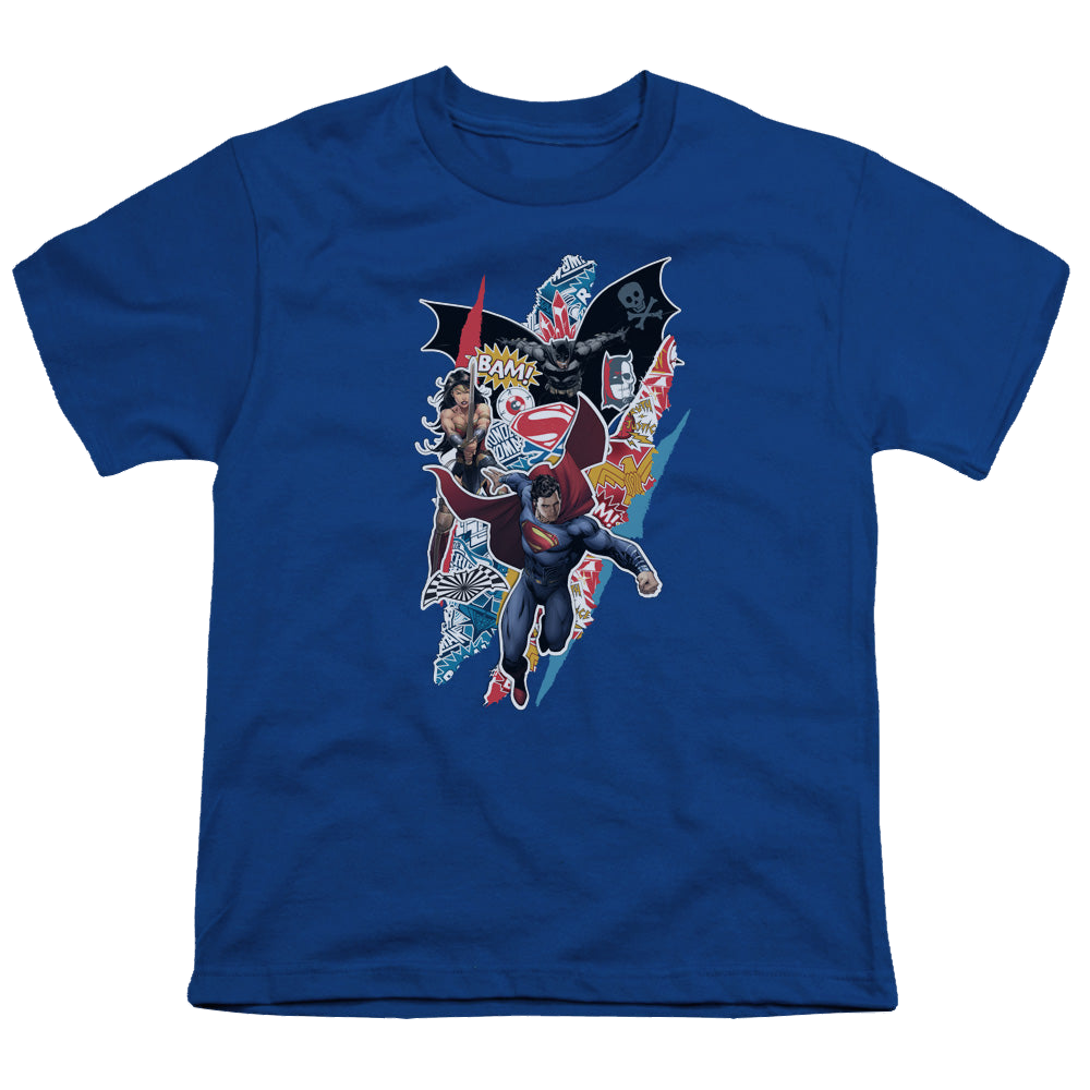 Batman v Superman Batman V Superman Ripped Trio - Youth T-Shirt Youth T-Shirt (Ages 8-12) Batman   