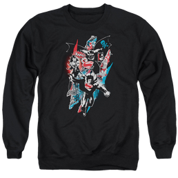 Batman v Superman Ripped Trio 2 - Men's Crewneck Sweatshirt Men's Crewneck Sweatshirt Batman   