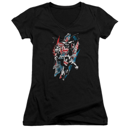 Batman v Superman Ripped Trio 2 - Juniors V-Neck T-Shirt Juniors V-Neck T-Shirt Batman   