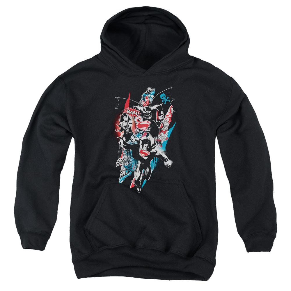 Batman v Superman Ripped Trio 2 - Youth Hoodie Youth Hoodie (Ages 8-12) Batman   