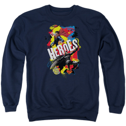 Batman v Superman Double Hero - Men's Crewneck Sweatshirt Men's Crewneck Sweatshirt Batman   