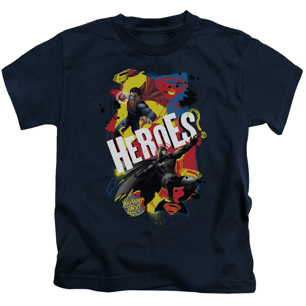 Batman v Superman Double Hero - Kid's T-Shirt Kid's T-Shirt (Ages 4-7) Batman   