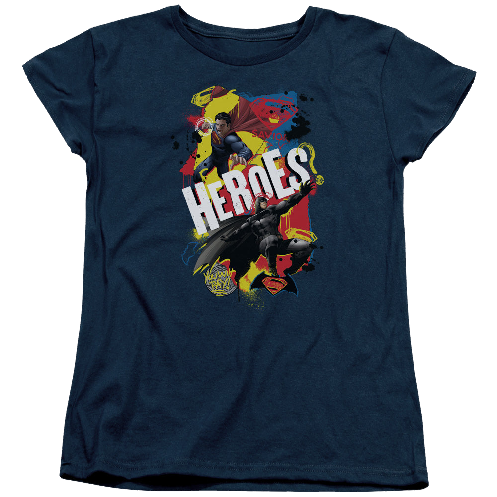 Batman v Superman Double Hero - Women's T-Shirt Women's T-Shirt Batman   