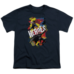 Batman v Superman Double Hero - Youth T-Shirt Youth T-Shirt (Ages 8-12) Batman   