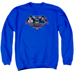 Batman v Superman Together We Fight - Men's Crewneck Sweatshirt Men's Crewneck Sweatshirt Batman   