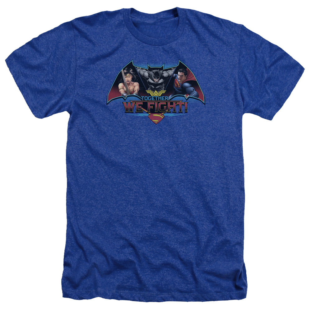 Batman v Superman Together We Fight - Men's Heather T-Shirt Men's Heather T-Shirt Batman   