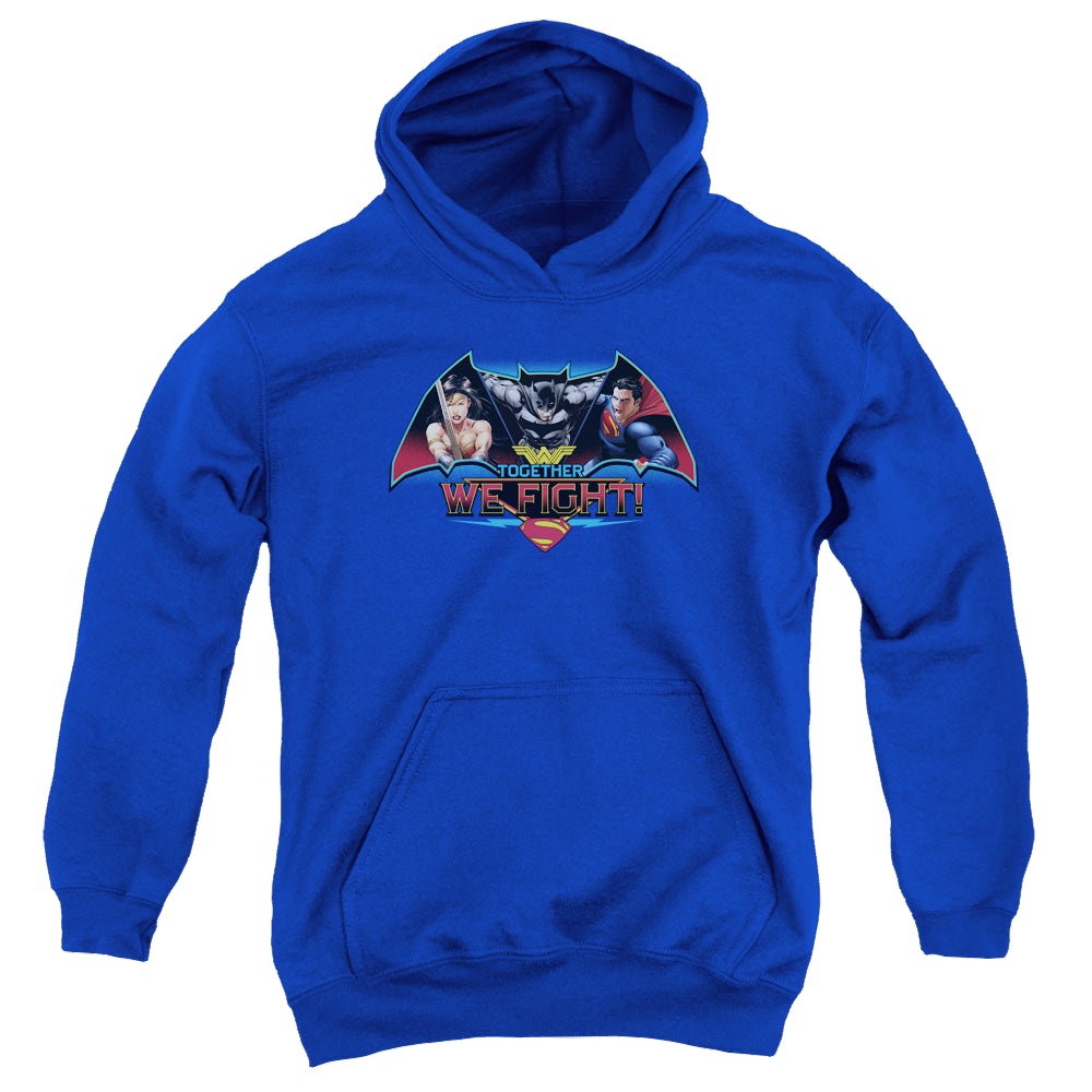 Batman v Superman Together We Fight - Youth Hoodie Youth Hoodie (Ages 8-12) Batman   