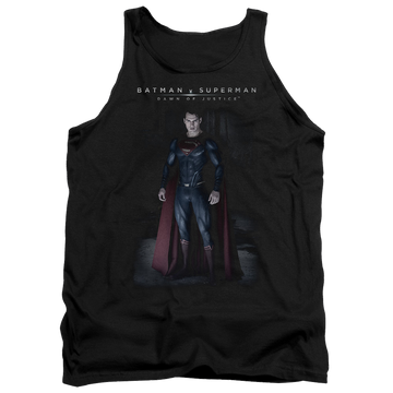 Black men's tank with Batman v Superman Stand Tall graphic
