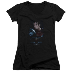 Batman v Superman Super Angry - Juniors V-Neck T-Shirt Juniors V-Neck T-Shirt Batman   