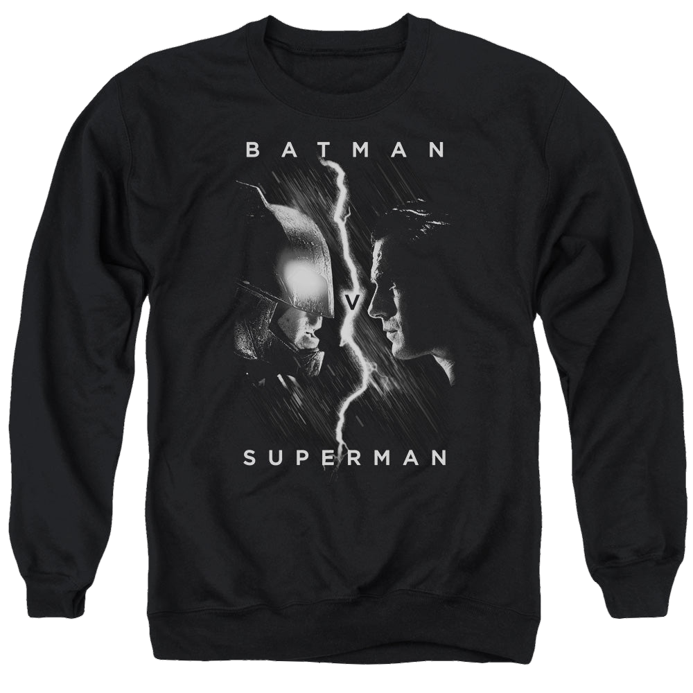 Batman v Superman Face To Face - Men's Crewneck Sweatshirt Men's Crewneck Sweatshirt Batman   