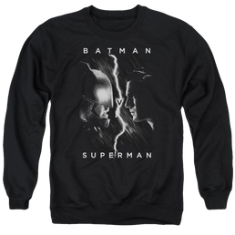 Batman v Superman Face To Face - Men's Crewneck Sweatshirt Men's Crewneck Sweatshirt Batman   