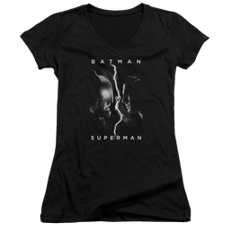 Batman v Superman Face To Face - Juniors V-Neck T-Shirt Juniors V-Neck T-Shirt Batman   