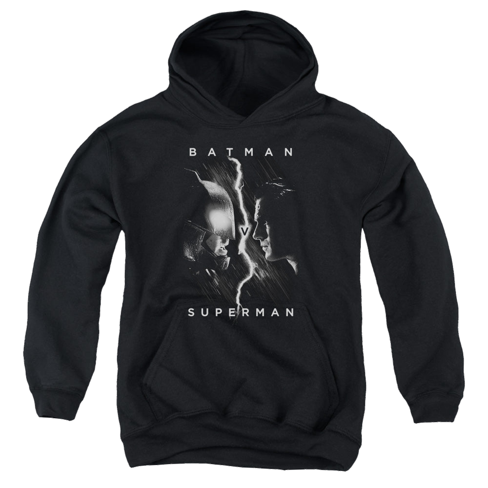 Batman v Superman Face To Face - Youth Hoodie Youth Hoodie (Ages 8-12) Batman   