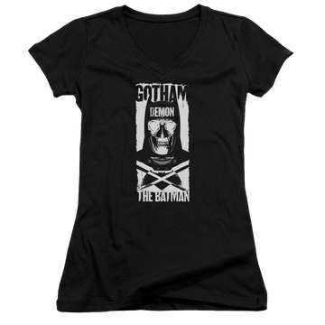 Batman v Superman Demon Bat - Juniors V-Neck T-Shirt Juniors V-Neck T-Shirt Batman   