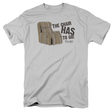 Silver men's regular fit t-shirt with Frasier The Chair graphic