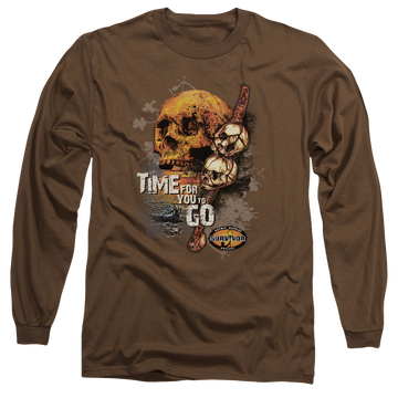 Coffee men's long sleeve t-shirt with Survivor Time To Go graphic
