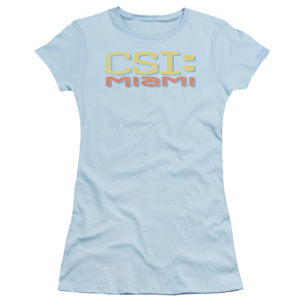 CSI: Miami Logo Distressed - Juniors T-Shirt Juniors T-Shirt CSI   