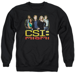 CSI: Miami The Cast In Black - Men's Crewneck Sweatshirt Men's Crewneck Sweatshirt CSI   