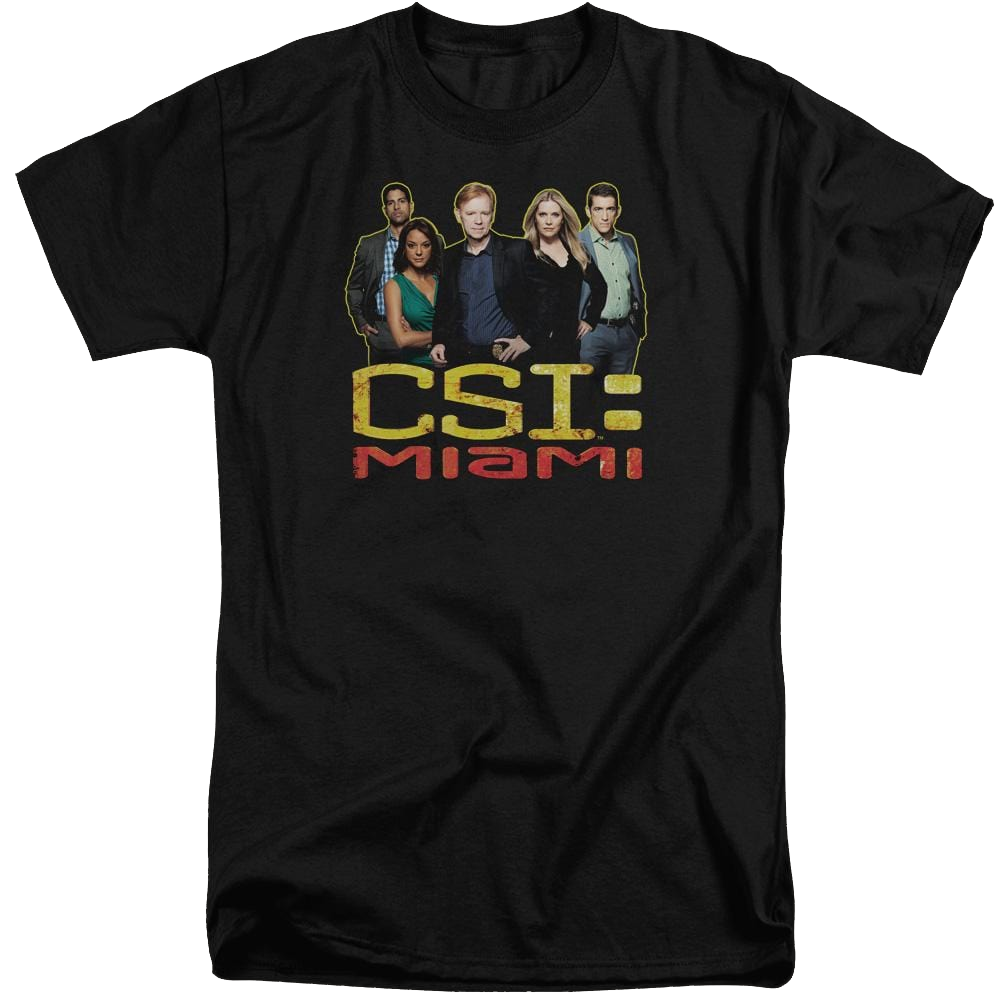 CSI: Miami The Cast In Black - Men's Tall Fit T-Shirt Men's Tall Fit T-Shirt CSI   