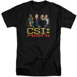 CSI: Miami The Cast In Black - Men's Tall Fit T-Shirt Men's Tall Fit T-Shirt CSI   
